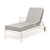 Swatch for The Al Fresco Sun Lounger in Monaco Black Stripe | Antique White Frame