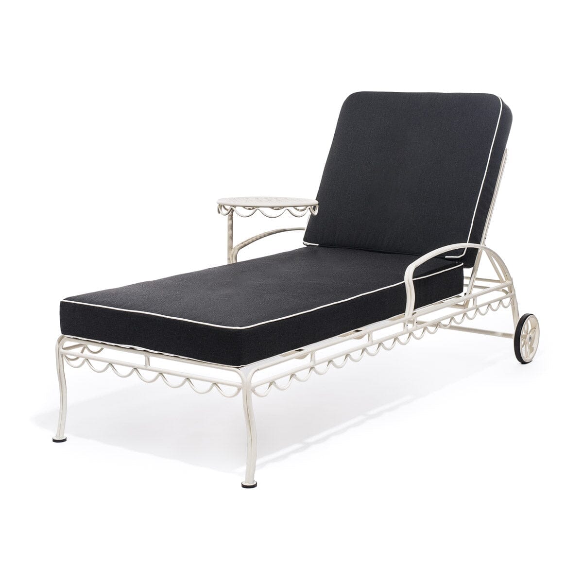 Product image of The Al Fresco Sun Lounger in Rivie Black | Antique White Frame Al Fresco Sun Lounger Kit Business & Pleasure Co. 