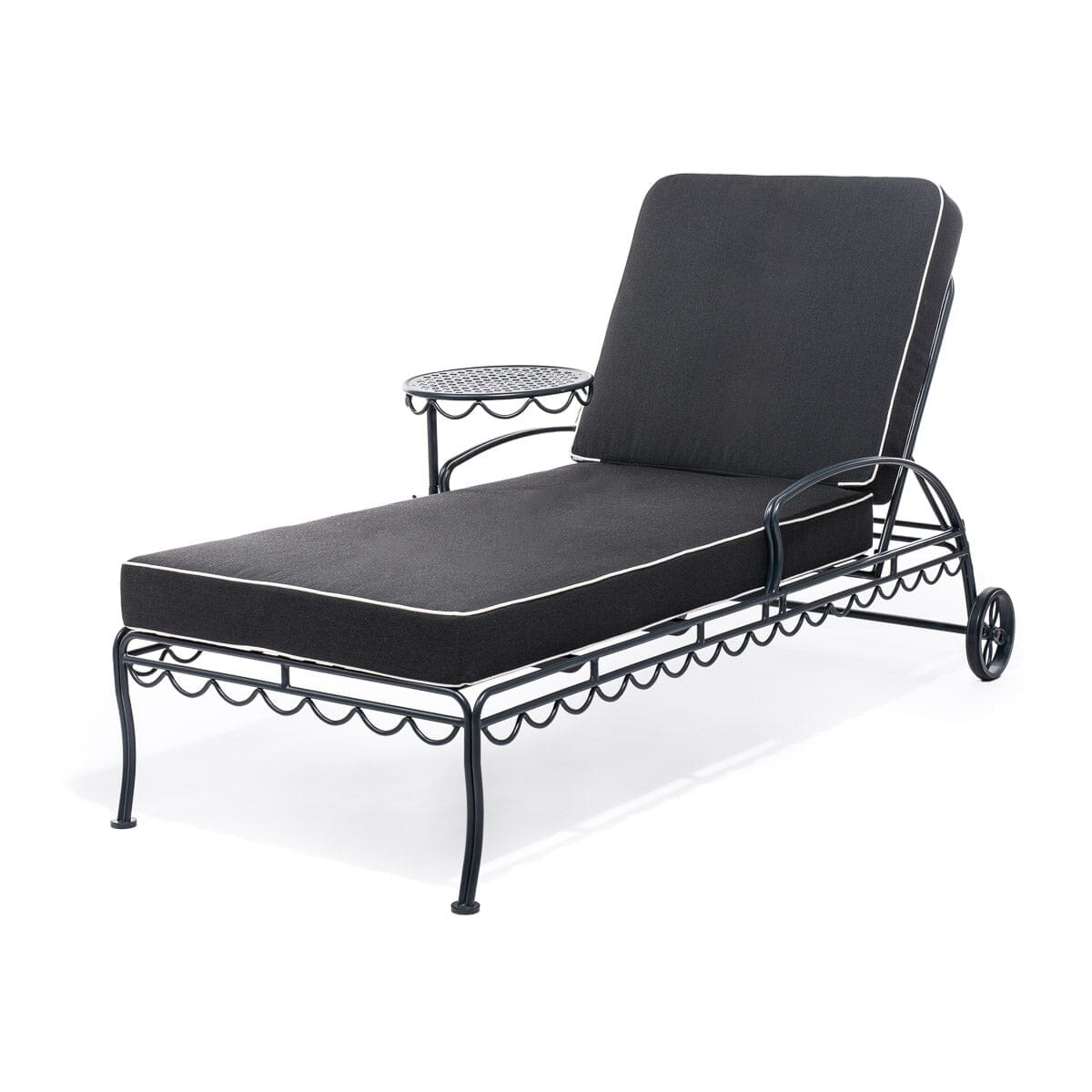 Product image of The Al Fresco Sun Lounger in Rivie Black | Vintage Black Frame Al Fresco Sun Lounger Kit Business & Pleasure Co. 