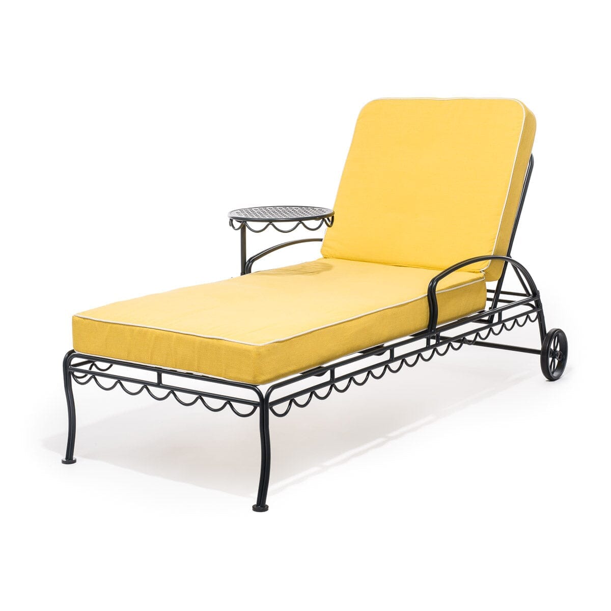 Product image of The Al Fresco Sun Lounger in Rivie Mimosa | Vintage Black Frame Al Fresco Sun Lounger Kit Business & Pleasure Co. 