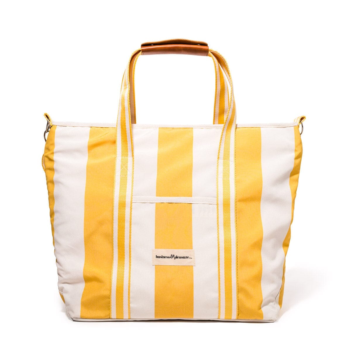 Product image of The Cooler Tote Bag - Crew Mimosa Yellow Stripe Cooler Tote Business & Pleasure Co. 