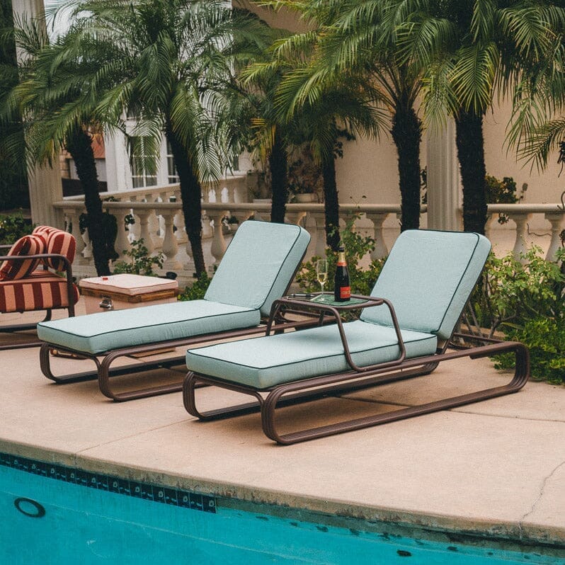 The Contini Sun Lounger in Rivie Green | Merlot Frame Contini Sun Lounger Kit Business & Pleasure Co Aus 