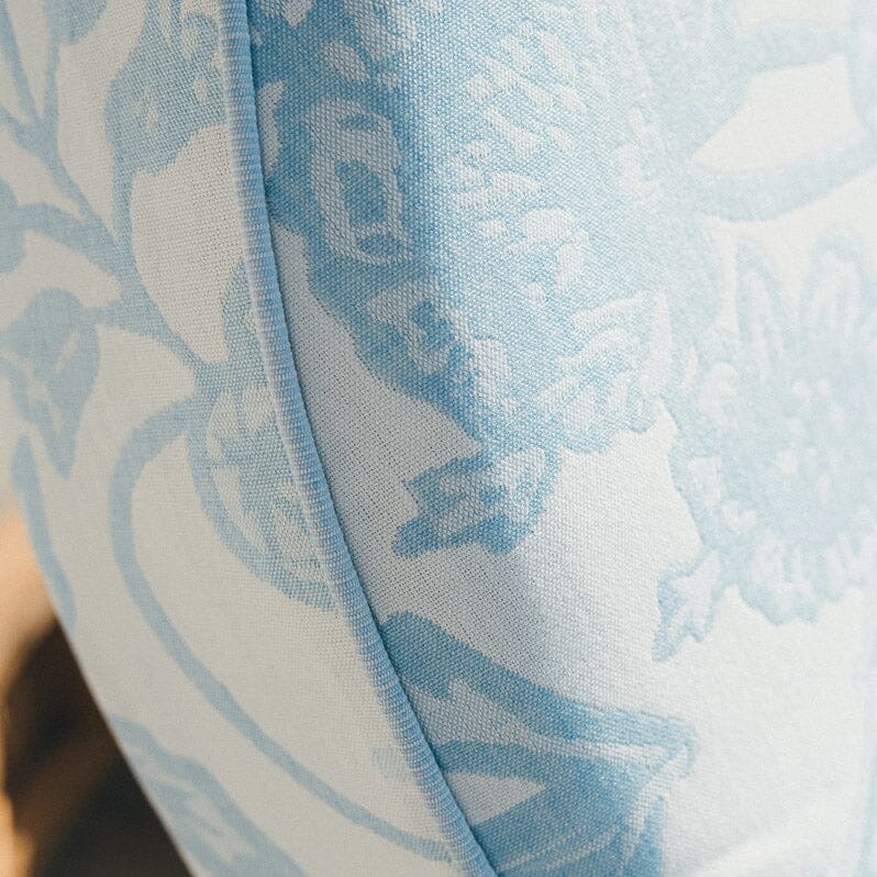 Daisy Sun Lounger in Hanalei Bay Blue Jacquard | Teakwood Frame Daisy Sun Lounger Kit Business & Pleasure Co Aus 