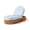 Swatch for The Daisy Sun Lounger in Sky Blue | Teakwood Frame