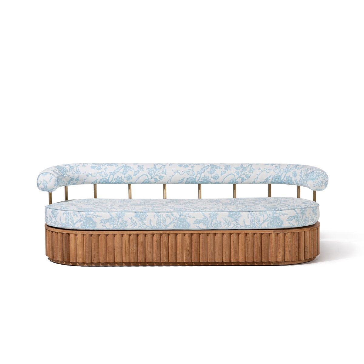 Product image of Daisy Sofa Kit - Teakwood & Hanalei Bay Blue Jacquard Daisy Sofa Kit Business & Pleasure Co Aus 