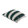 Swatch for The Small Square Throw Pillow - Terry Green Stripe