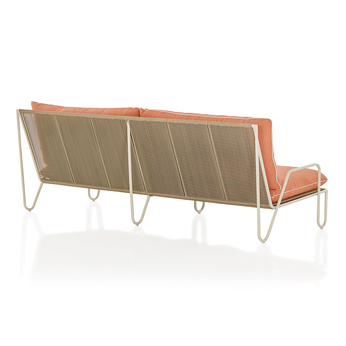 The Shore 3 Seat Sofa - Coco Republic - Coral - White Frame