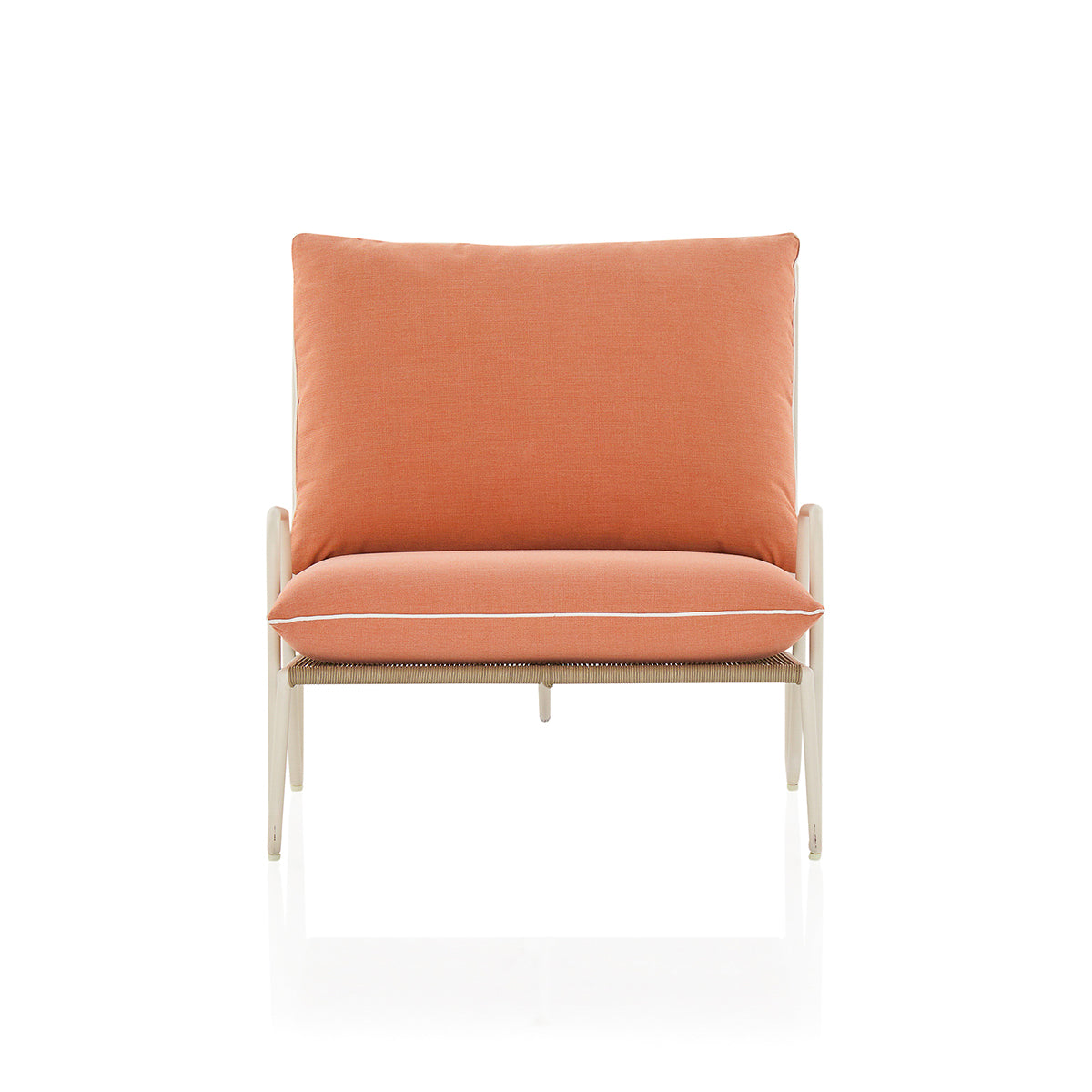 The Shore Occasional Chair - Coco Republic - Coral - White Frame