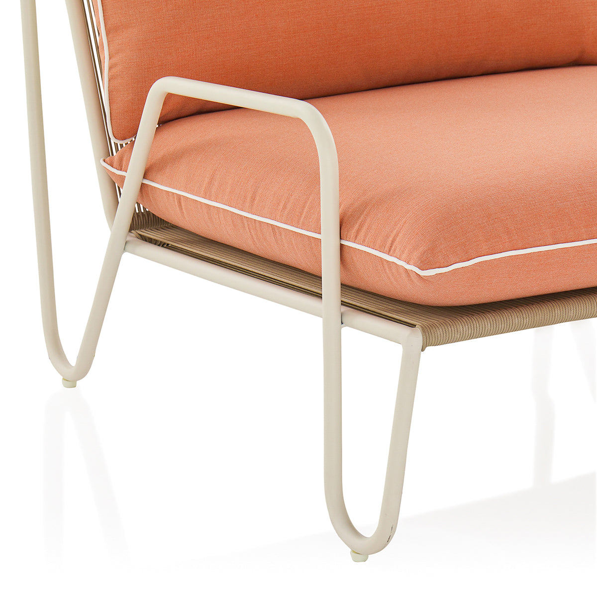 The Shore Occasional Chair - Coco Republic - Coral - White Frame