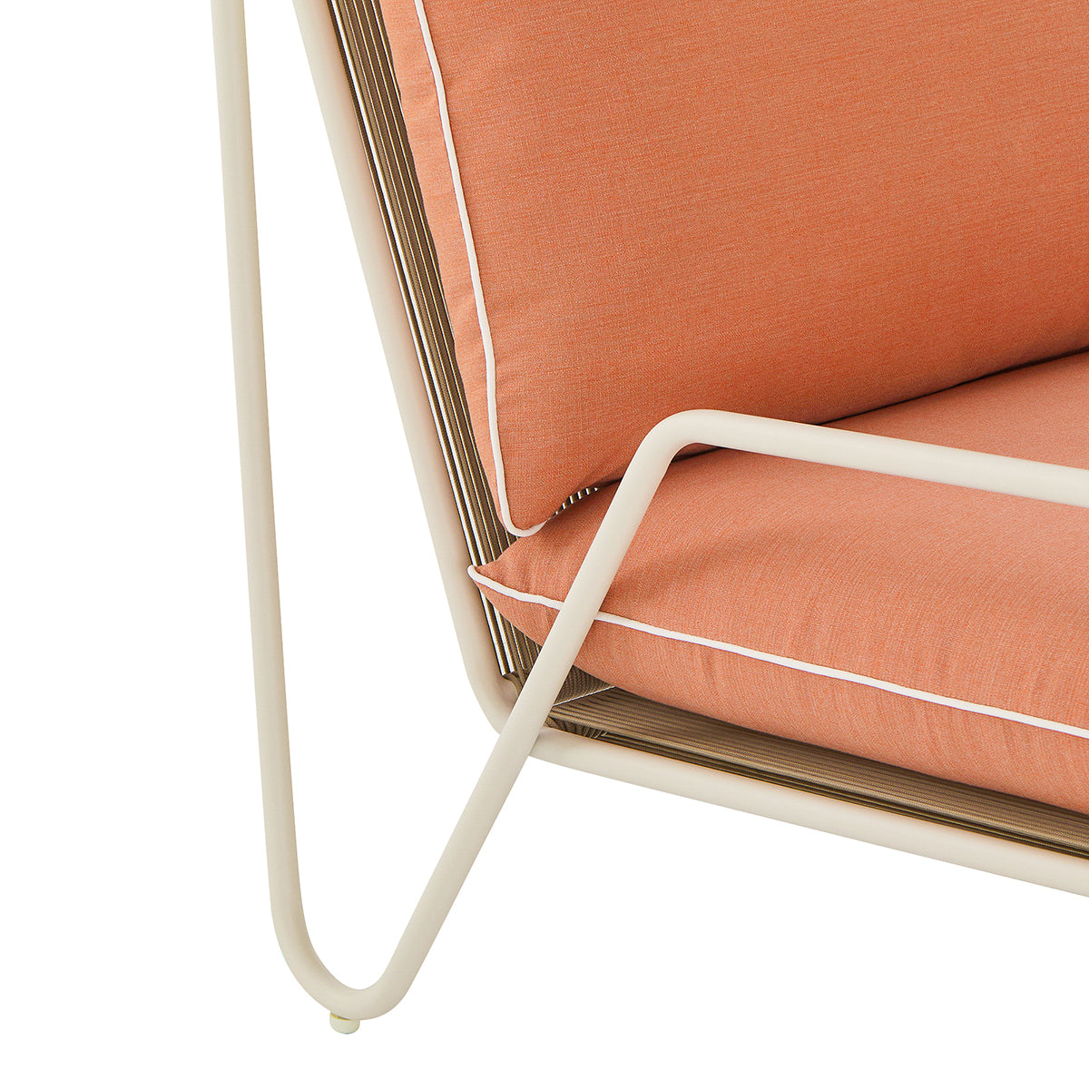 The Shore Occasional Chair - Coco Republic - Coral - White Frame