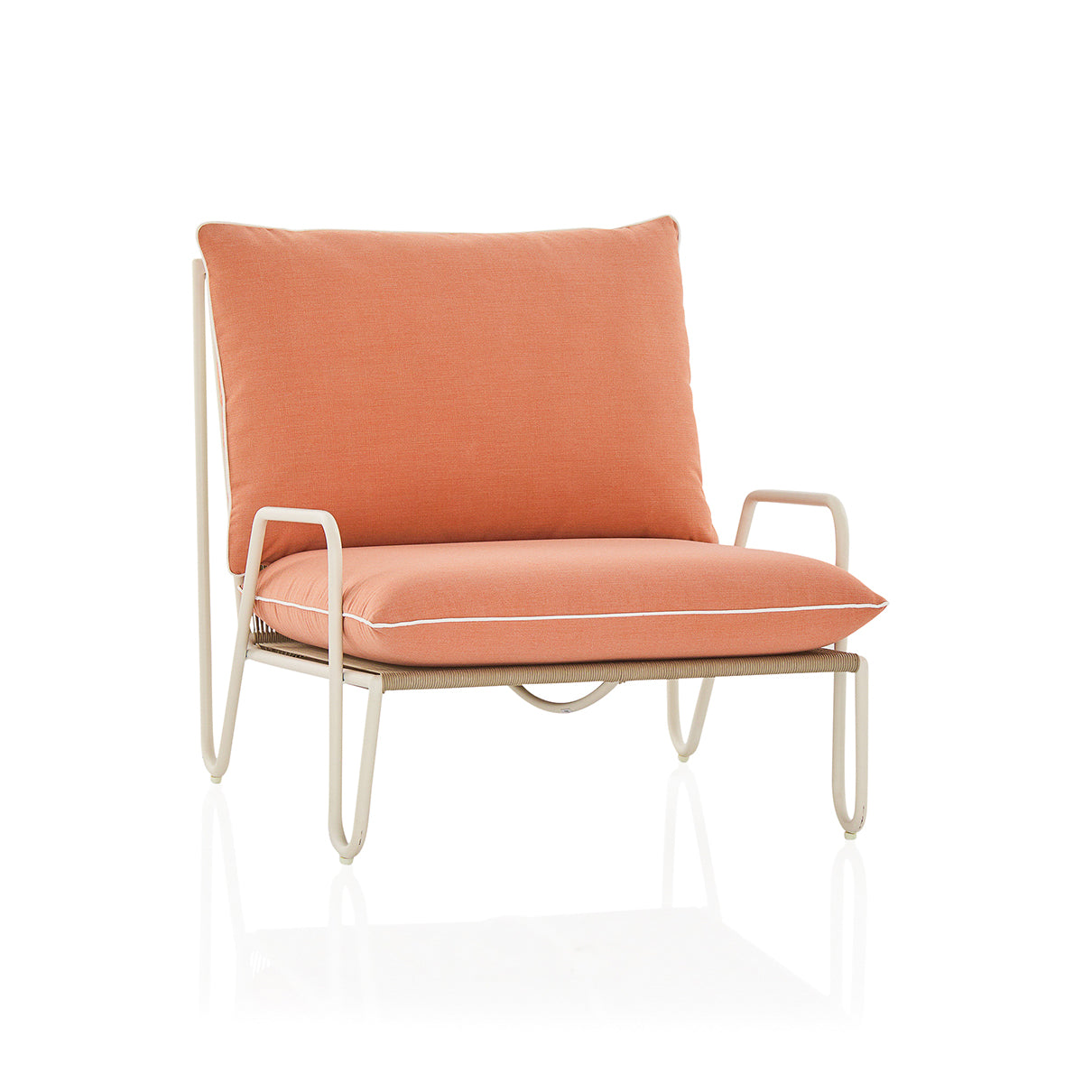 The Shore Occasional Chair - Coco Republic - Coral - White Frame