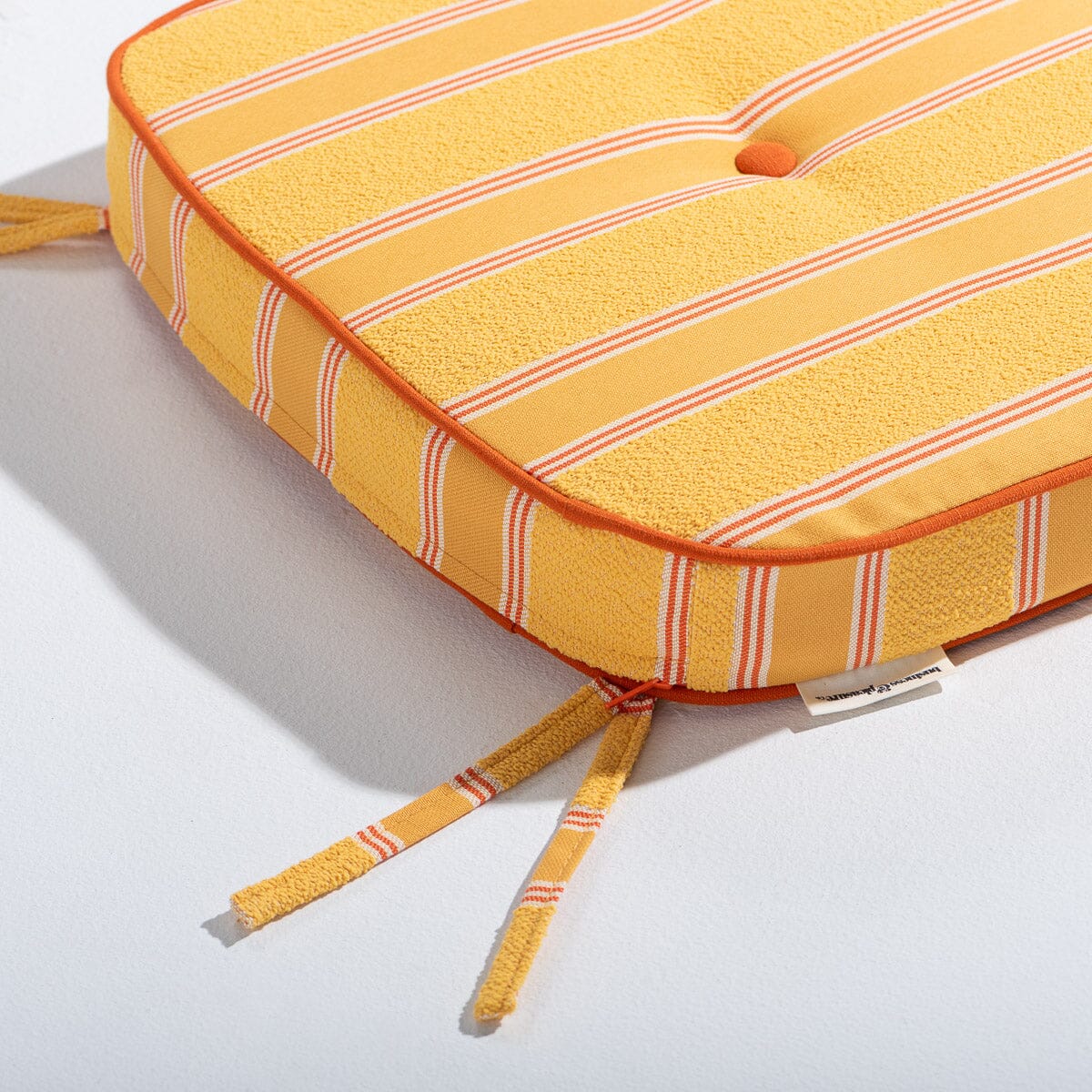The Al Fresco Dining Chair Cushion - Bistro Papaya Stripe Al Fresco Dining Chair Cushion Business & Pleasure Co Aus 