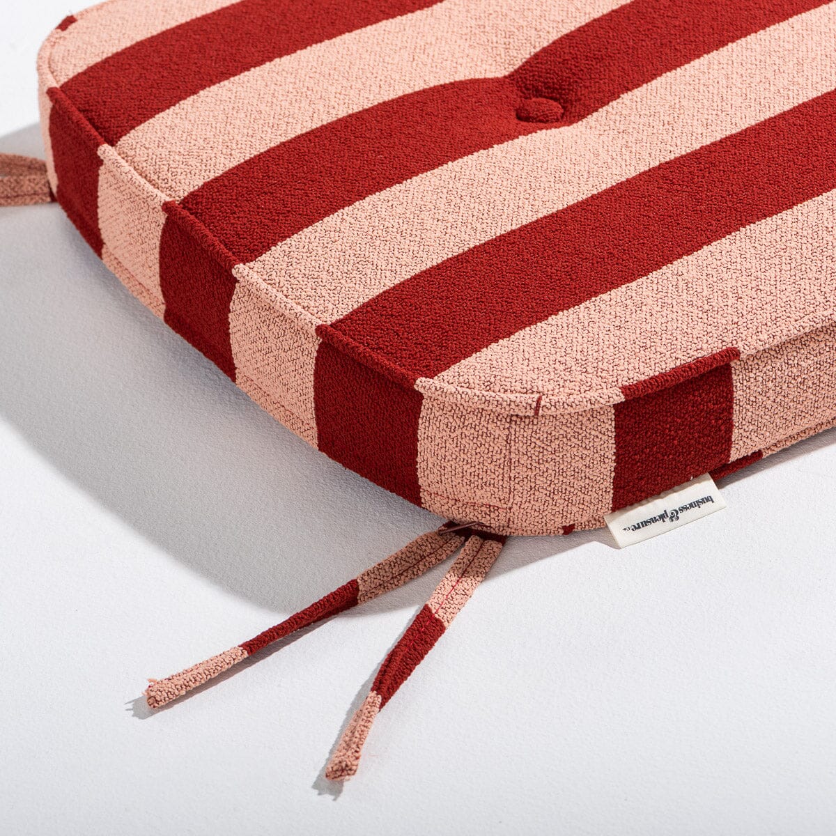 The Al Fresco Dining Chair Cushion - Terry Terracotta Stripe Al Fresco Dining Chair Cushion Business & Pleasure Co Aus 