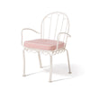Swatch for The Al Fresco Dining Chair & Cushion by Amanda Lindroth in Palm Pink | Antique White Frame