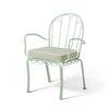 Swatch for The Al Fresco Dining Chair & Cushion by Amanda Lindroth in Jade Green | Sage Green Frame
