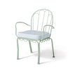 Swatch for The Al Fresco Dining Chair & Cushion by Amanda Lindroth in Sky Blue | Sage Green Frame