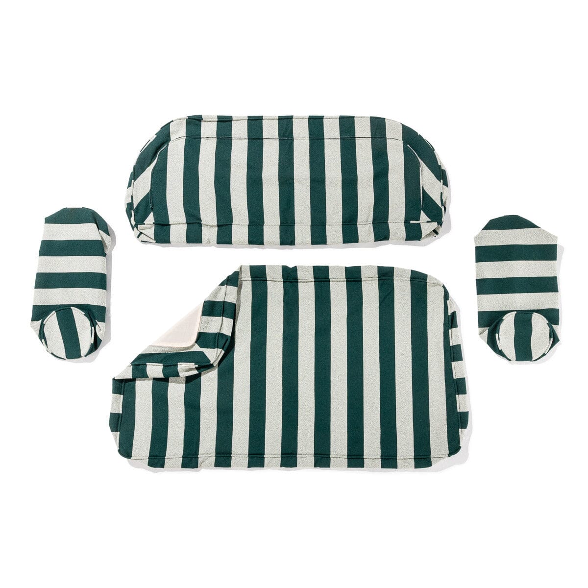 The Al Fresco Love Seat Antique White & Terry Green Stripe Al Fresco Love Seat Kit Business & Pleasure Co Aus 
