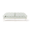 Swatch for The Al Fresco Sofa by Amanda Lindroth in Jaipur Green | Antique White Frame