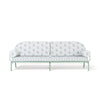 Swatch for The Al Fresco Sofa by Amanda Lindroth in Jaipur Blue | Sage Green Frame