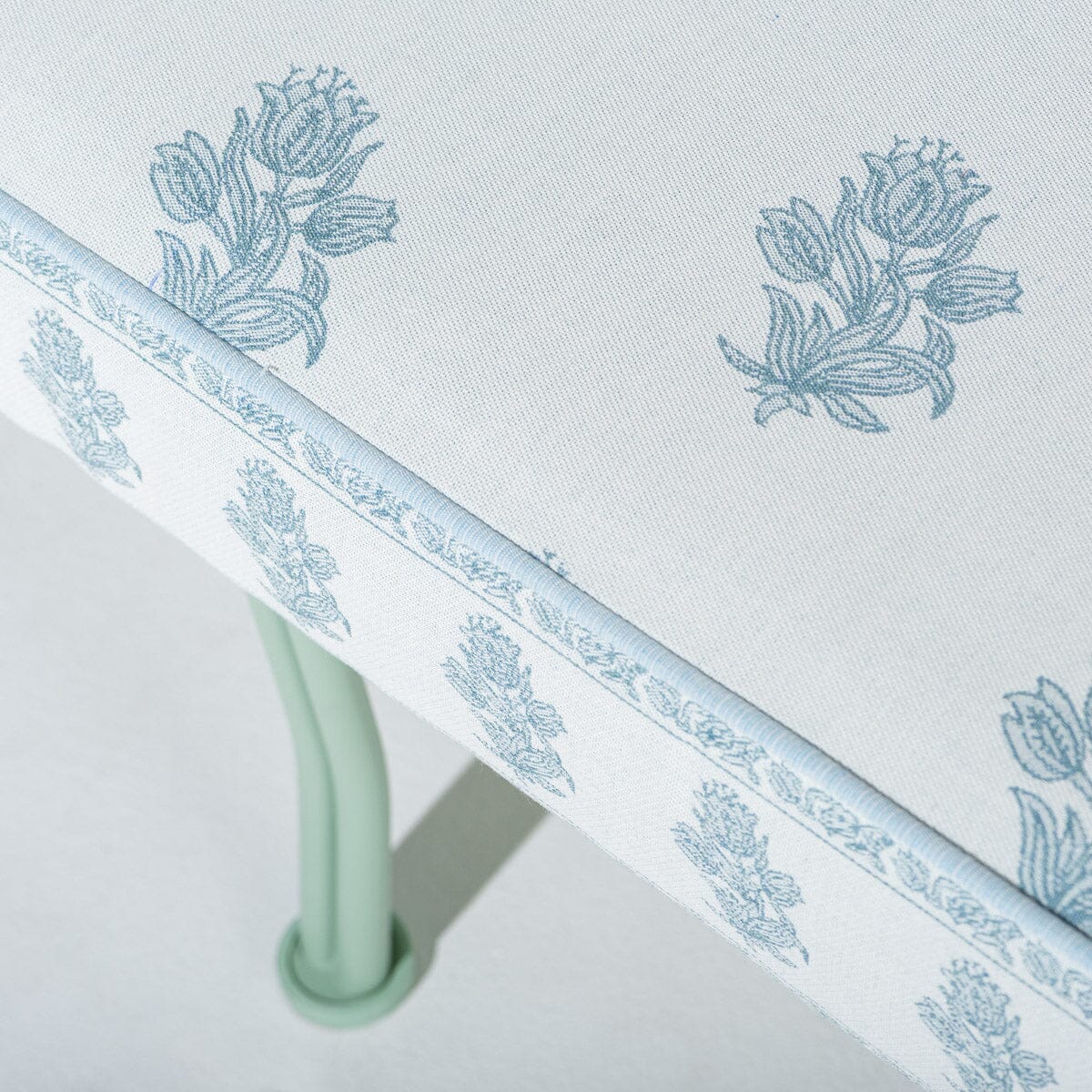 The Al Fresco Sofa by Amanda Lindroth in Jaipur Blue | Sage Green Frame Al Fresco Sofa Kit B&P by Amanda Lindroth 