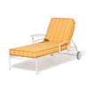 Swatch for The Al Fresco Sun Lounger in Bistro Papaya Stripe | Antique White Frame