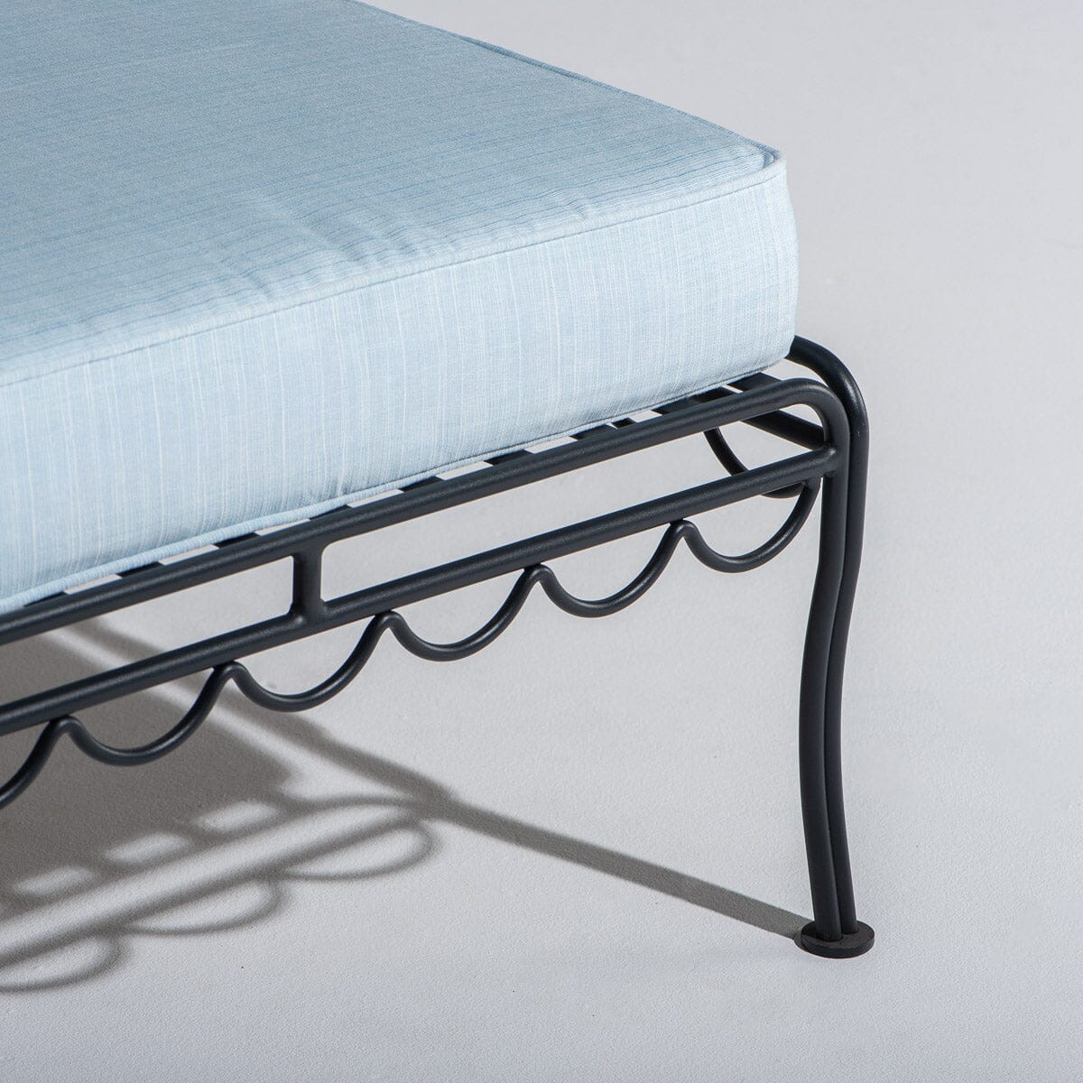 The Al Fresco Sun Lounger in Sky Blue | Vintage Black Frame Al Fresco Sun Lounger Kit Business & Pleasure Co Aus 