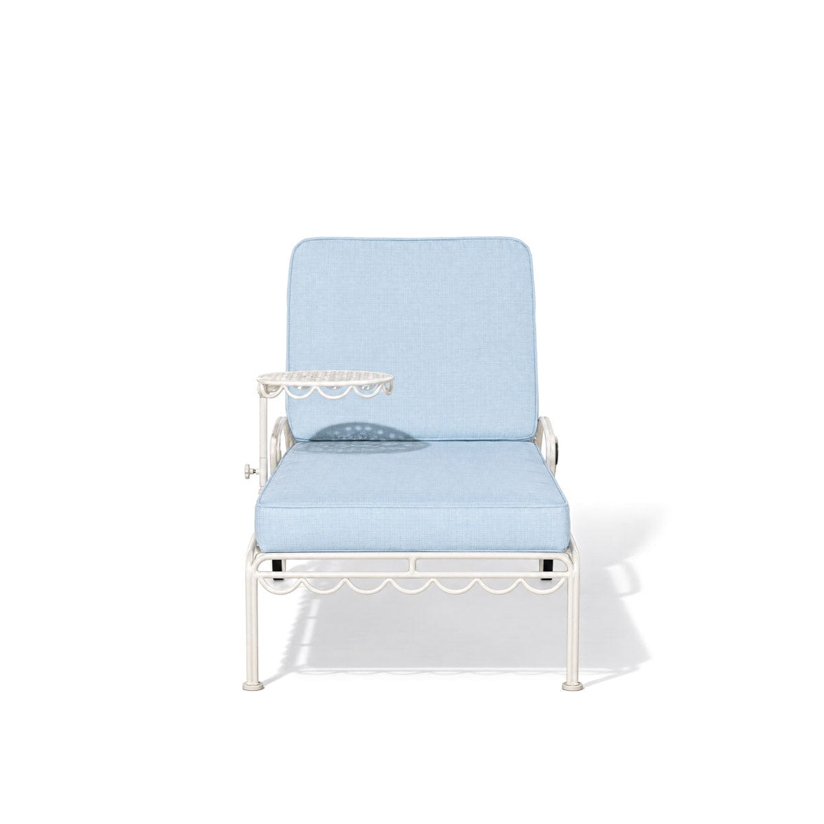 The Al Fresco Sun Lounger in Sky Blue | Antique White Frame Al Fresco Sun Lounger Kit Business & Pleasure Co Aus 