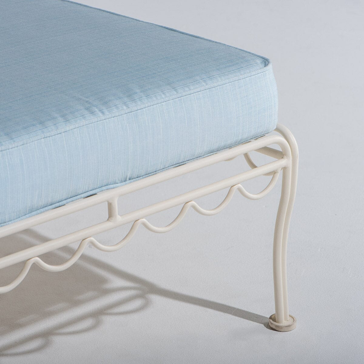 The Al Fresco Sun Lounger in Sky Blue | Antique White Frame Al Fresco Sun Lounger Kit Business & Pleasure Co Aus 