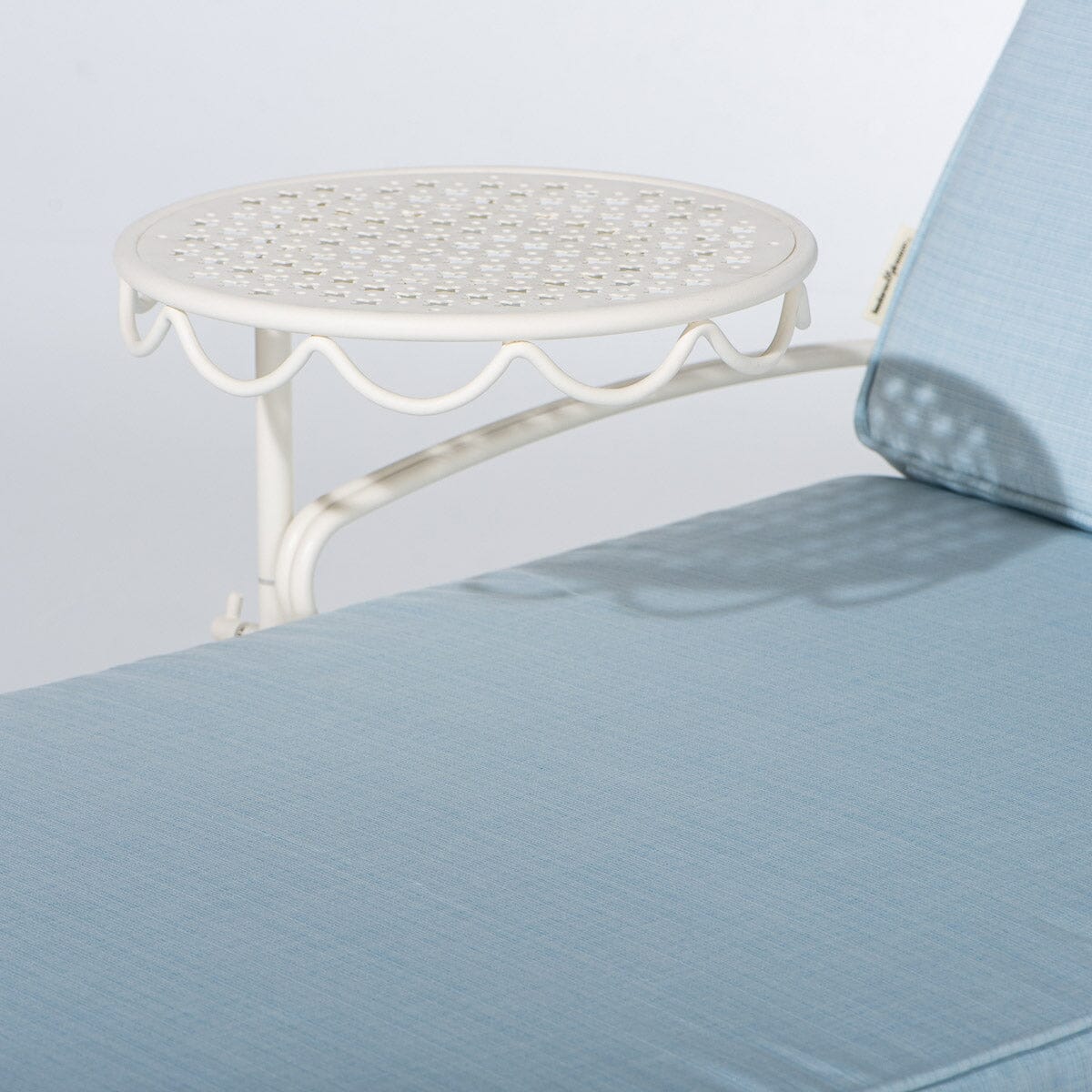 The Al Fresco Sun Lounger in Sky Blue | Antique White Frame Al Fresco Sun Lounger Kit Business & Pleasure Co Aus 