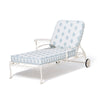 Swatch for The Al Fresco Sun Lounger by Amanda Lindroth in Jaipur Blue | Antique White Frame