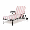 Swatch for The Al Fresco Sun Lounger in Crew Pink Stripe | Vintage Black Frame