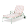 Swatch for The Al Fresco Sun Lounger by Amanda Lindroth in Jaipur Pink | Sage Green Frame