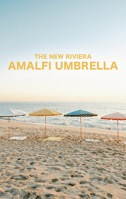 Riviera amalfi umbrellas on the beach