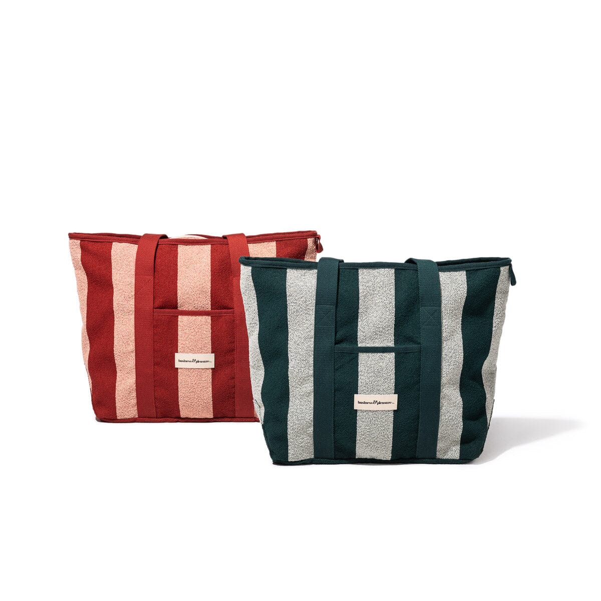 The Beach Bag - Terry Green Stripe Beach Bag Business & Pleasure Co Aus 