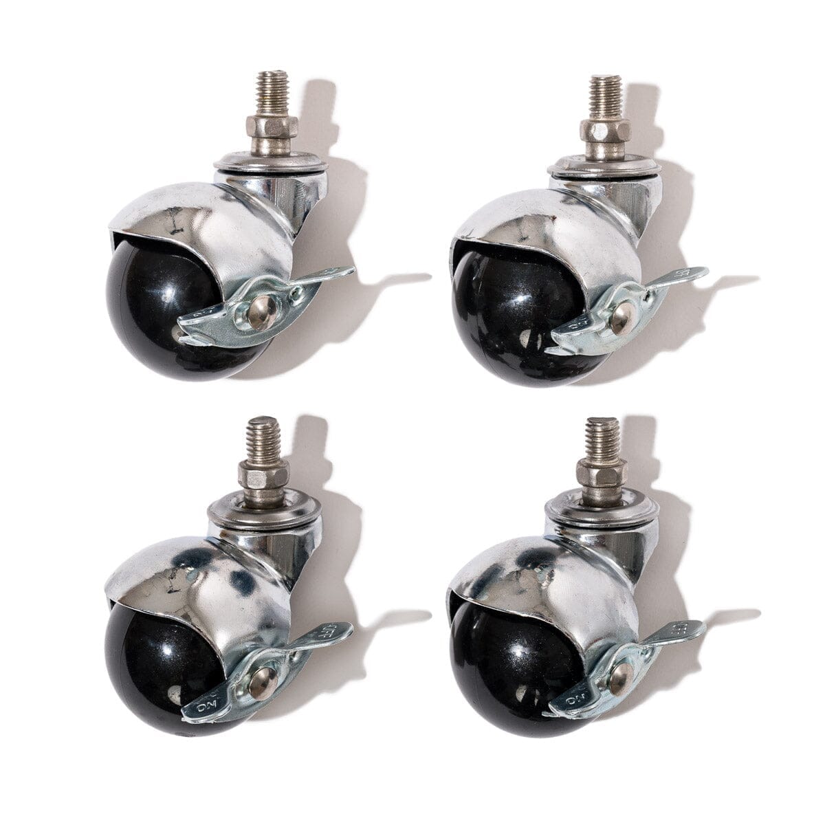 The Umbrella Base - Ball Caster Wheels - Silver/Black - Set Of 4 Umbrella Base Call Caster Wheels Business & Pleasure Co Aus 