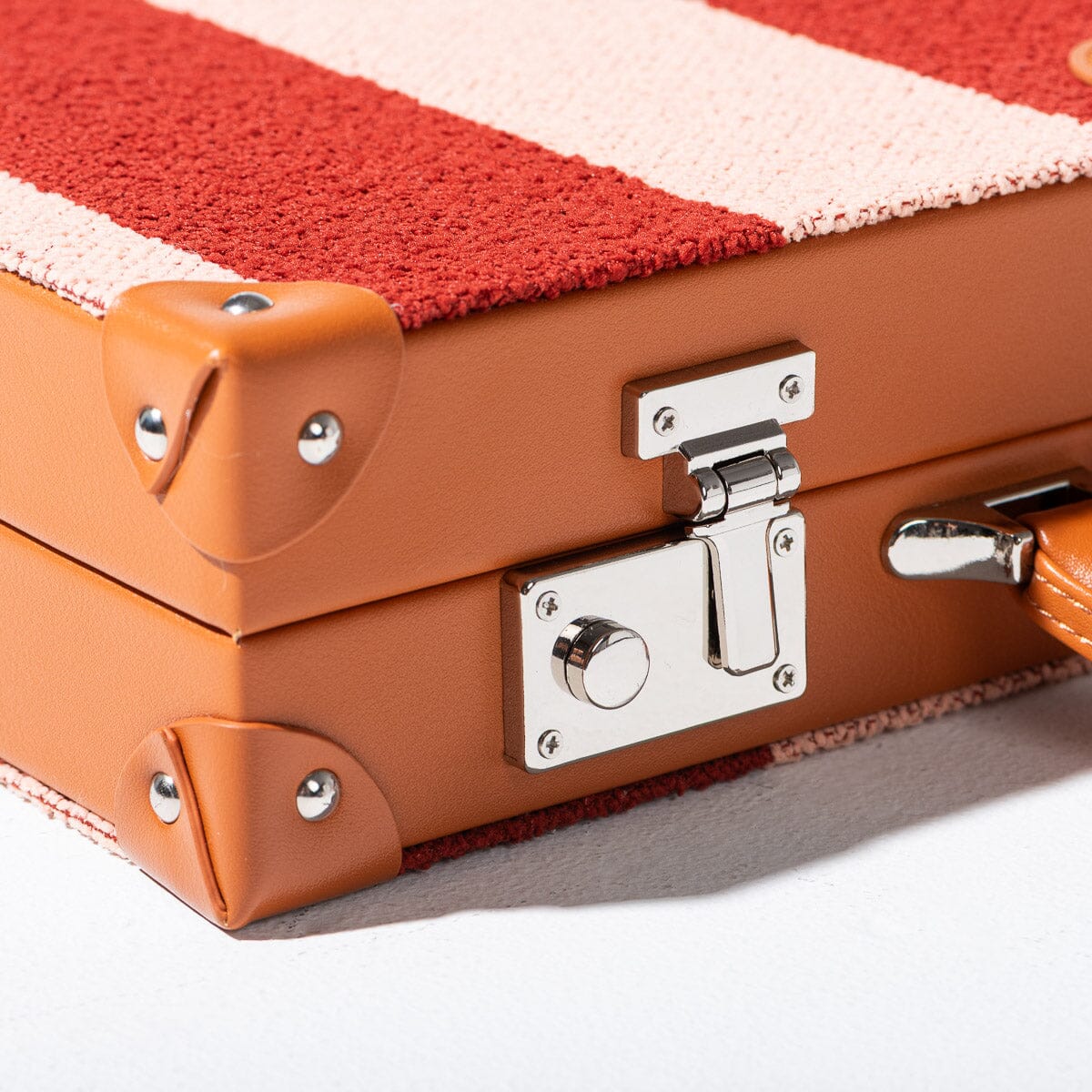 The Backgammon Set - Terry Terracotta Stripe Backgammon Set Business & Pleasure Co Aus 