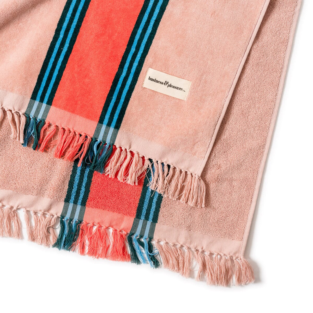 The Beach Blanket - Bistro Dusty Pink Stripe Beach Blanket Business & Pleasure Co Aus 