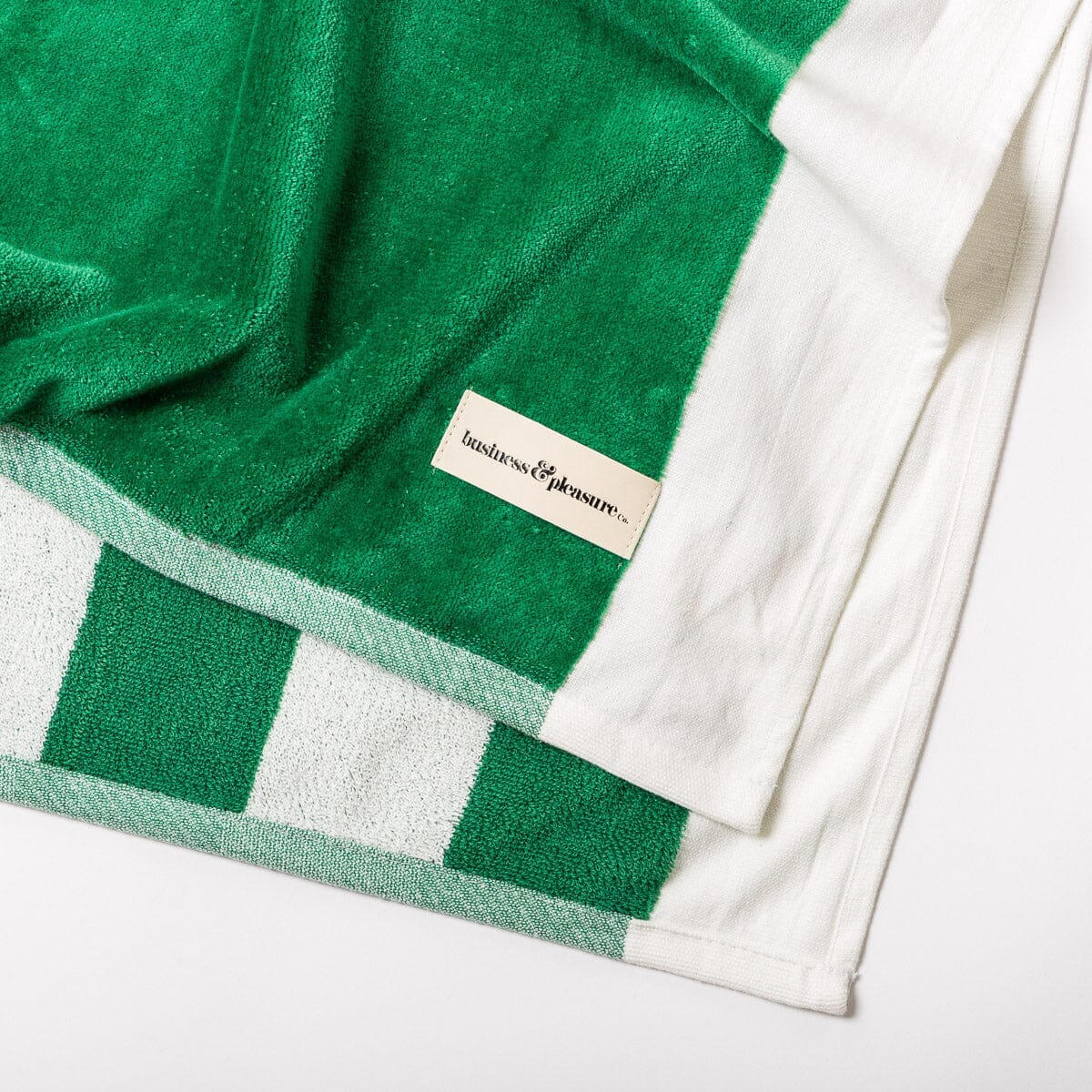 The Beach Blanket - Crew Canyon Green Stripe Beach Blanket Business & Pleasure Co. 