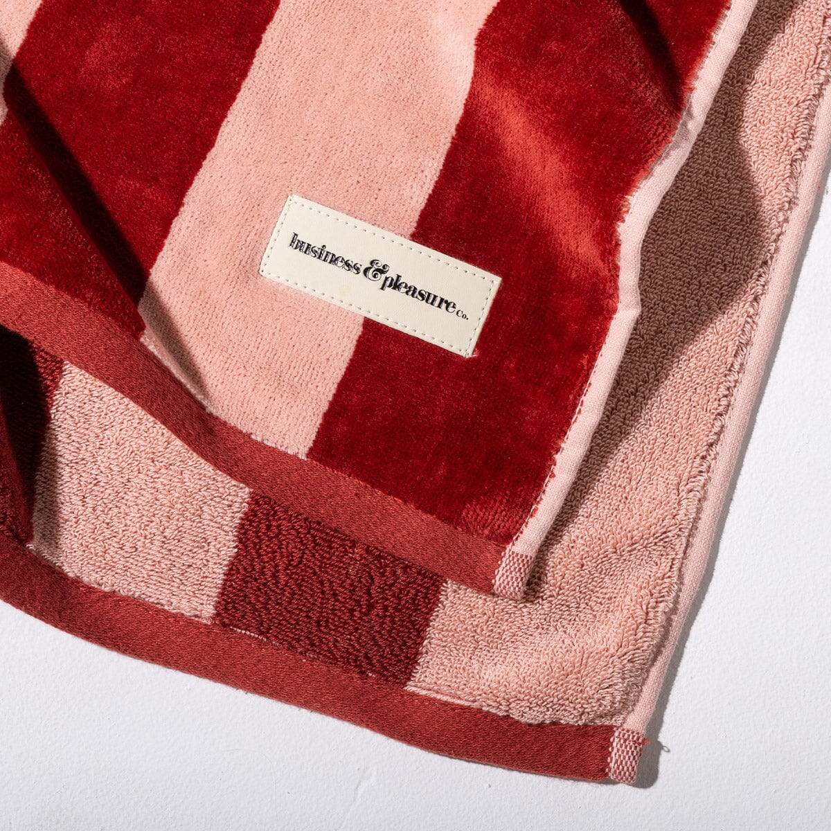 The Beach Blanket - Terry Terracotta Stripe Beach Blanket Business & Pleasure Co Aus 