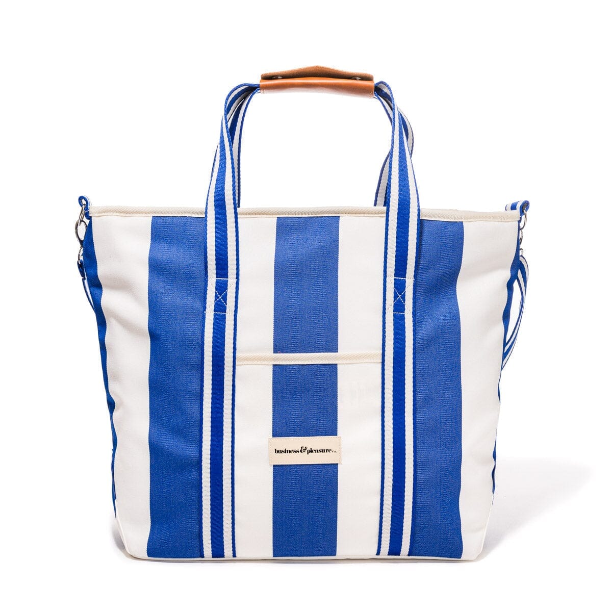 Product image of The Cooler Tote Bag - Crew Mediterranean Blue Stripe Cooler Tote Business & Pleasure Co. 