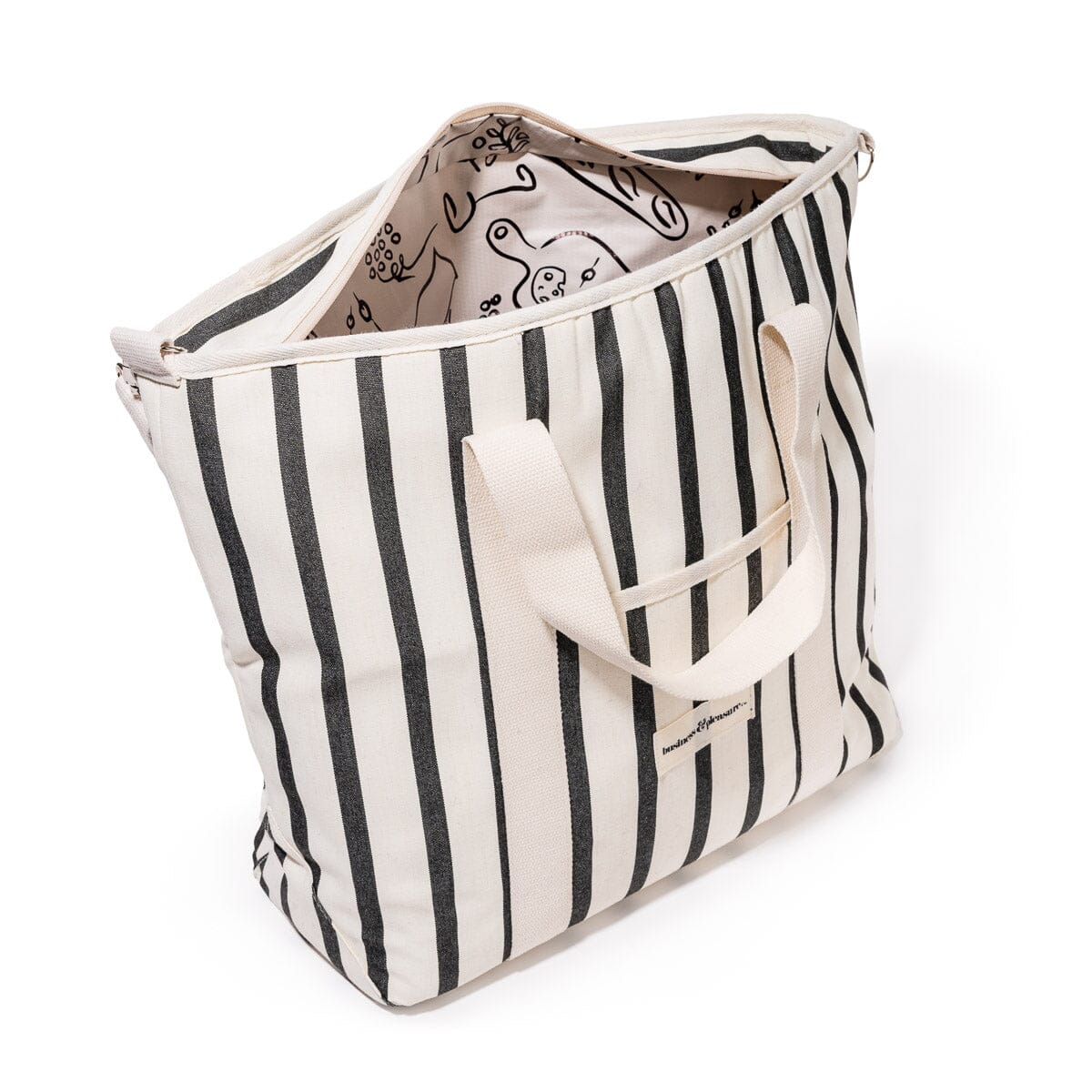 The Cooler Tote Bag - Monaco Black Stripe Cooler Tote Business & Pleasure Co Aus 