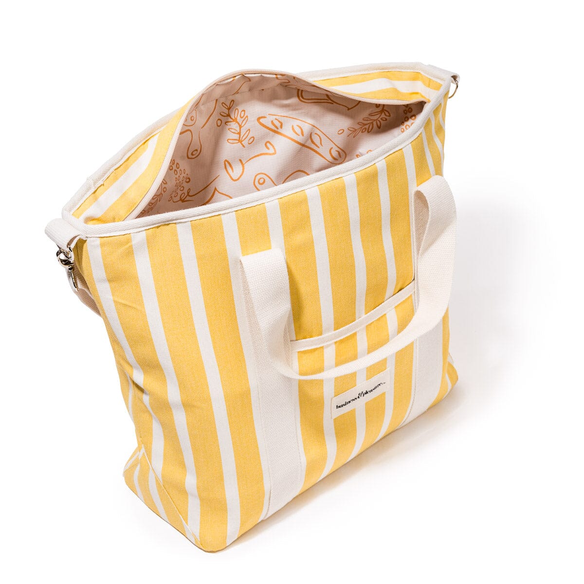 The Cooler Tote Bag - Monaco Mimosa Stripe Cooler Tote Business & Pleasure Co Aus 