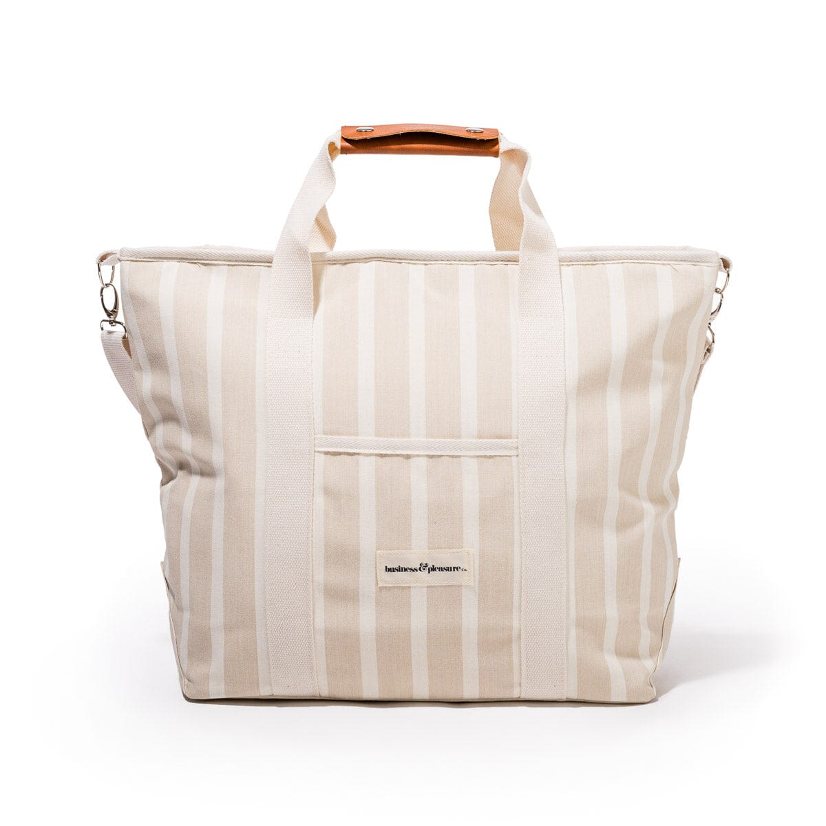 The Cooler Tote Bag - Monaco Natural Stripe Cooler Tote Business & Pleasure Co Aus 