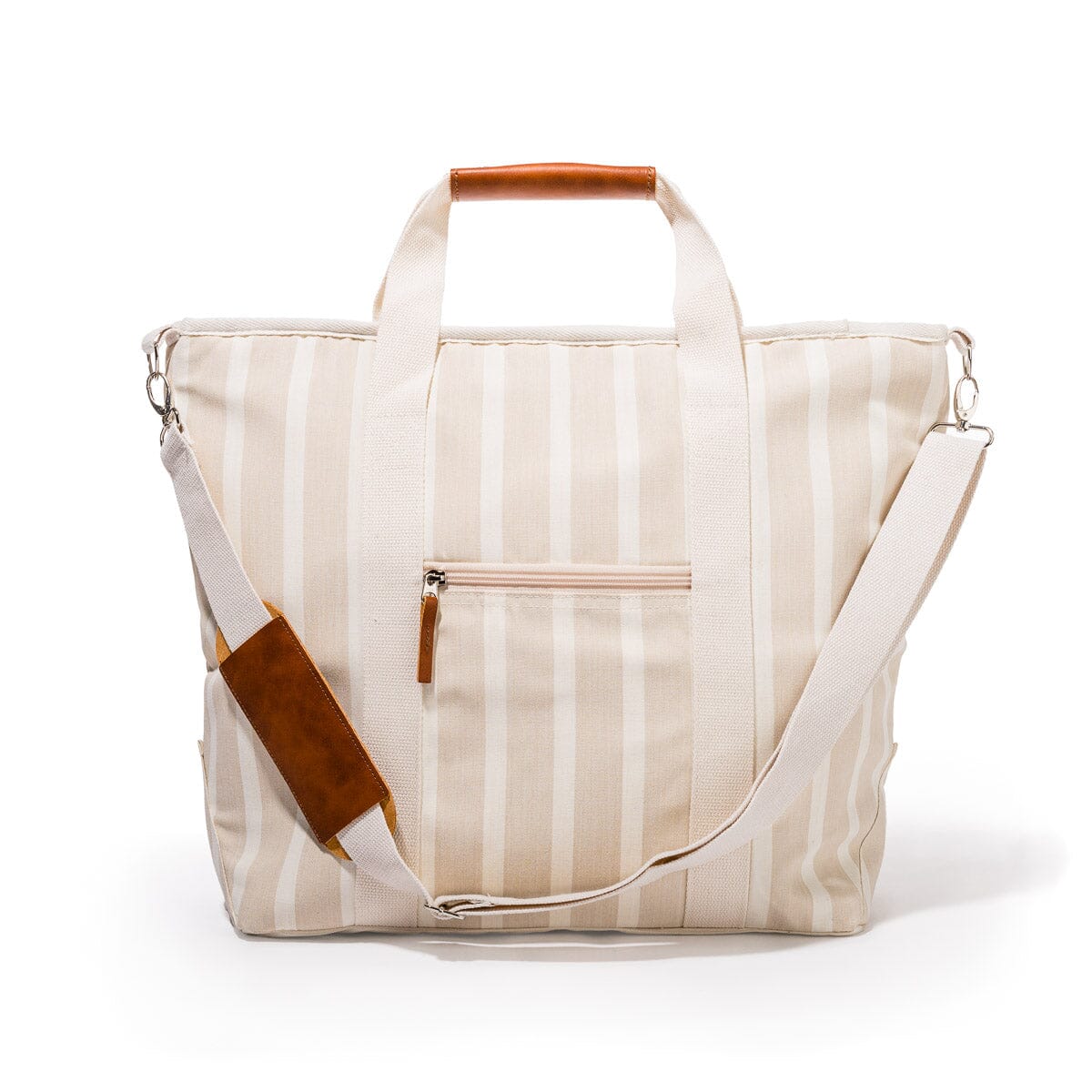 The Cooler Tote Bag - Monaco Natural Stripe Cooler Tote Business & Pleasure Co Aus 