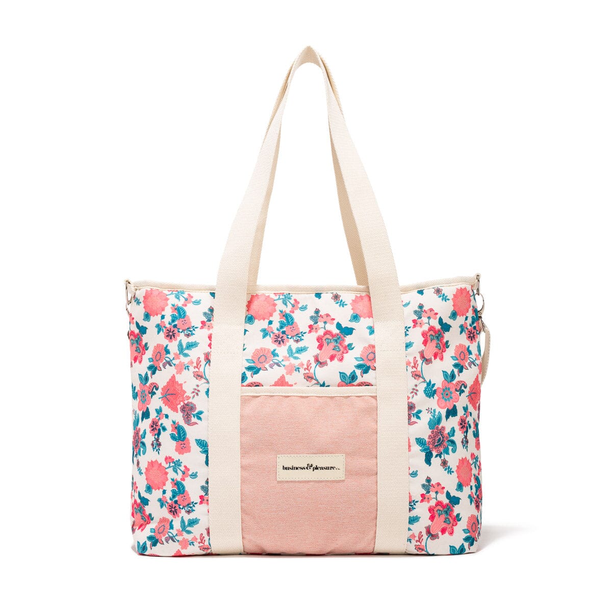 The Cooler Tote Bag - Paisley Bay Palm Pink Cooler Tote Business & Pleasure Co Aus 