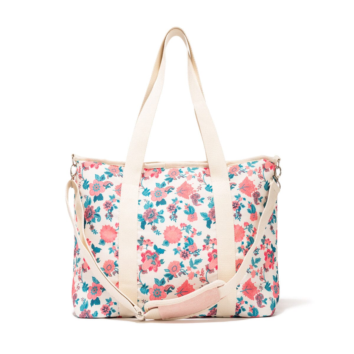The Cooler Tote Bag - Paisley Bay Palm Pink Cooler Tote Business & Pleasure Co Aus 