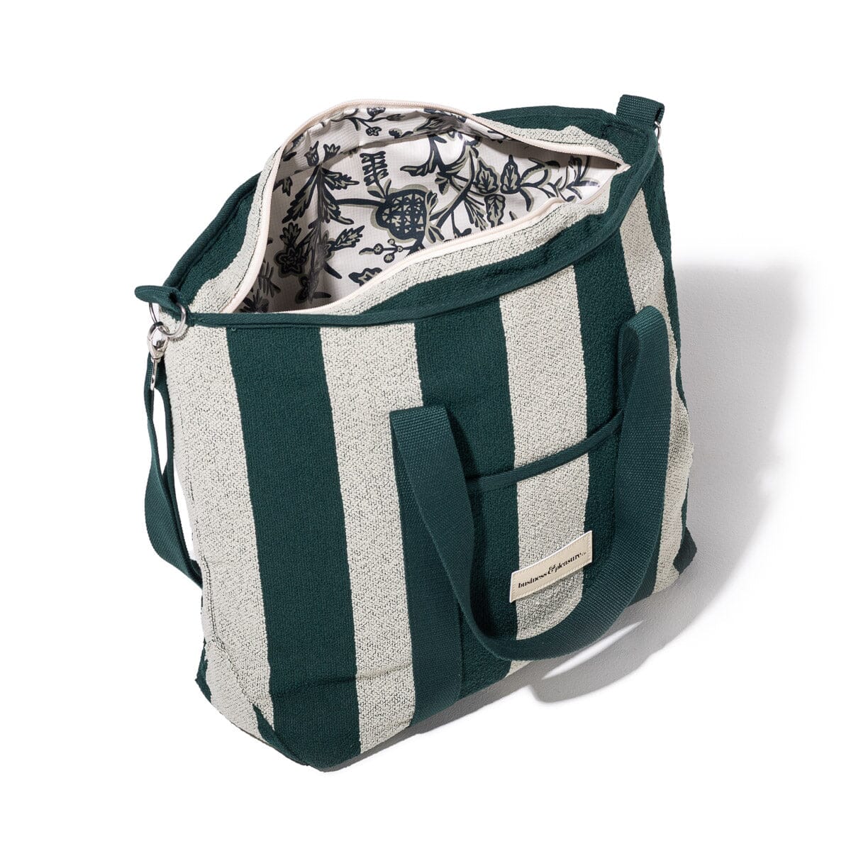 The Cooler Tote Bag - Terry Green Stripe Cooler Tote Business & Pleasure Co Aus 