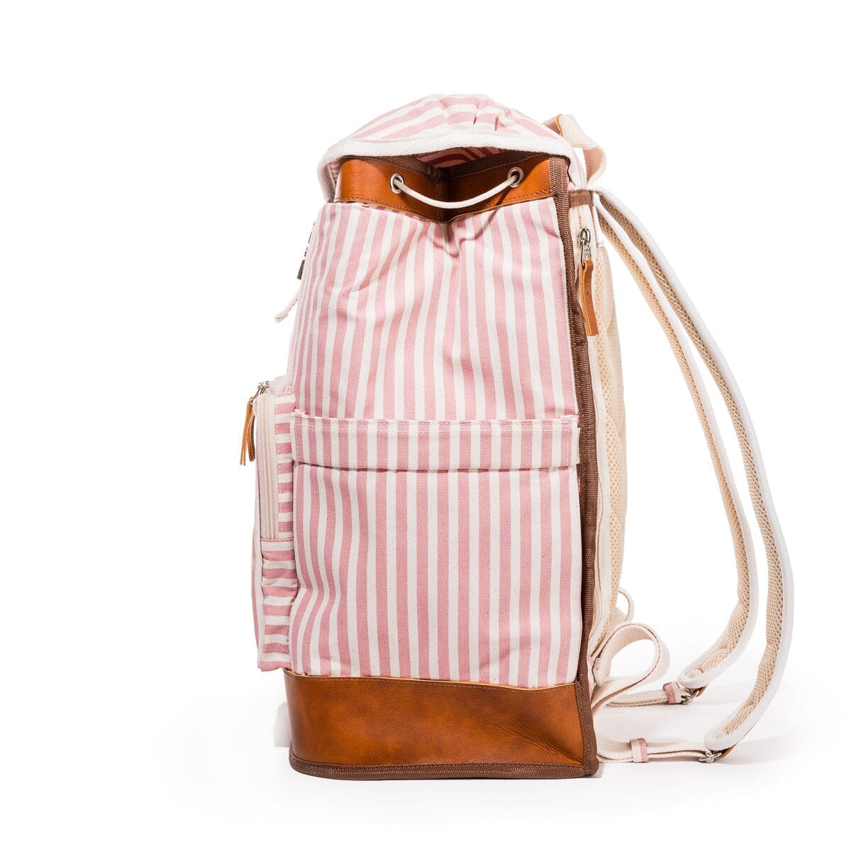 The Backpack Cooler - Lauren's Pink Stripe Backpack Cooler Business & Pleasure Co. 