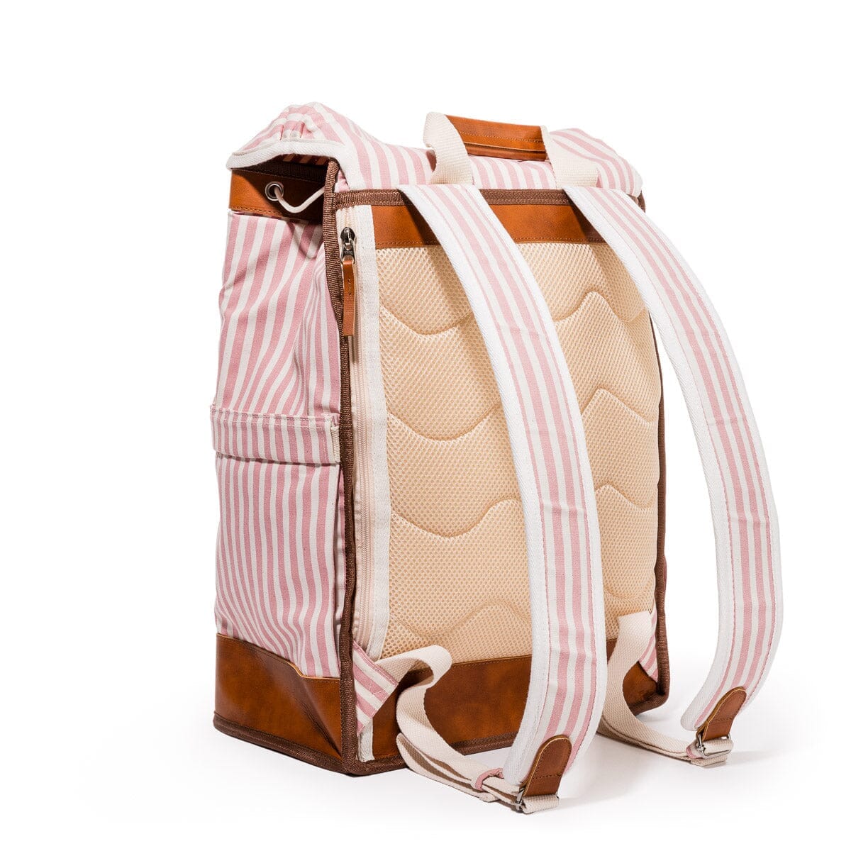 The Backpack Cooler - Lauren's Pink Stripe Backpack Cooler Business & Pleasure Co. 