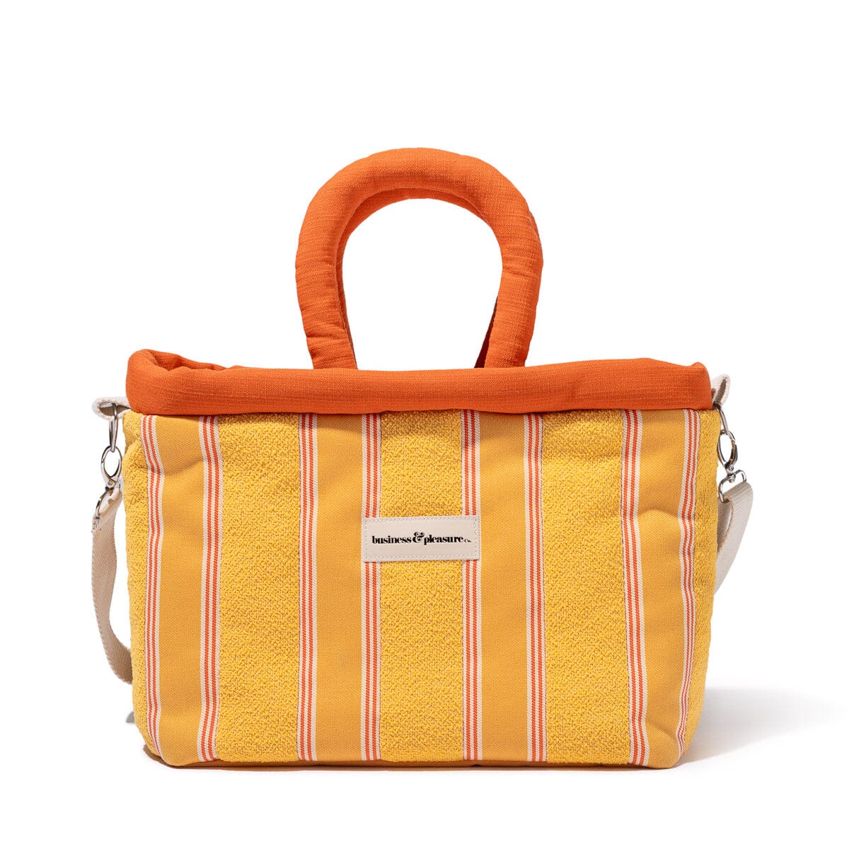 The Cloud Cooler Tote Bag - Bistro Papaya Stripe Cloud Cooler Tote Bag Business & Pleasure Co Aus 
